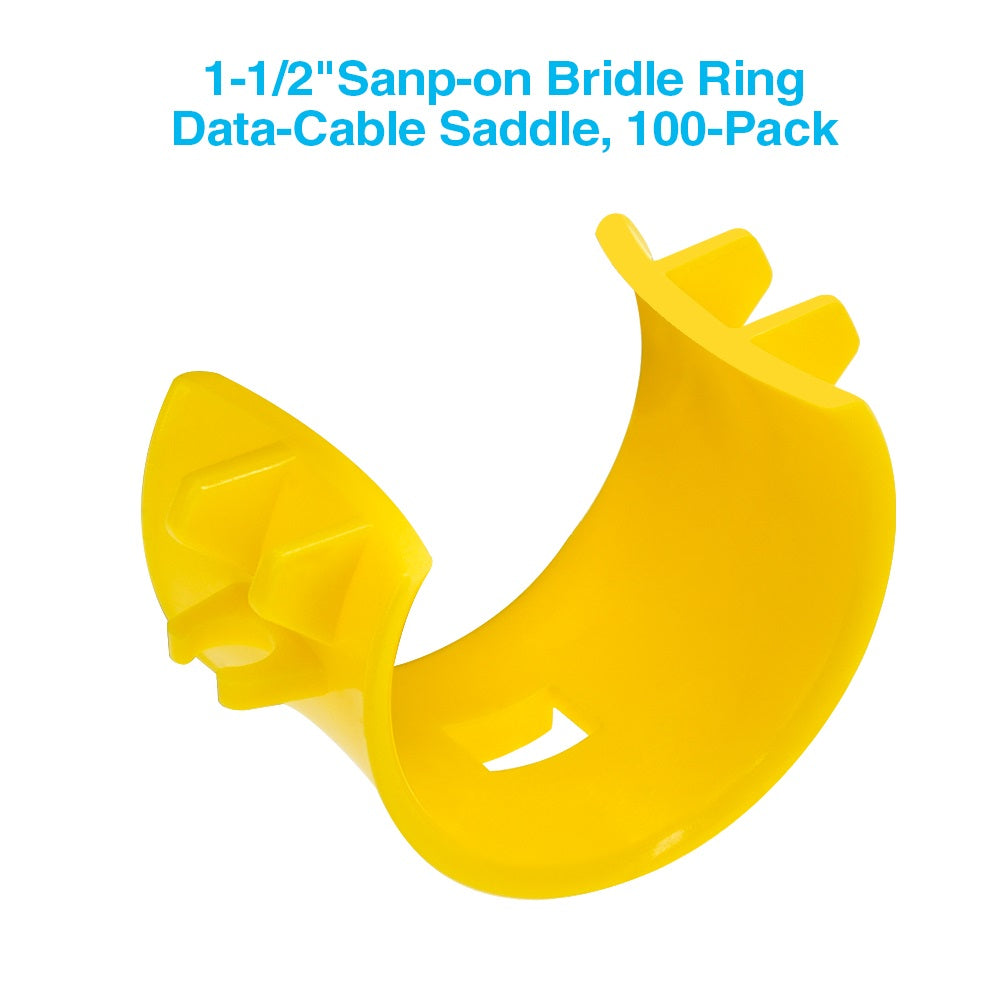 Snap-on Bridle Ring Data-Cable Saddle, 100-Pack Snap-on Bridle Ring Data-Cable Saddle, 100-Pack